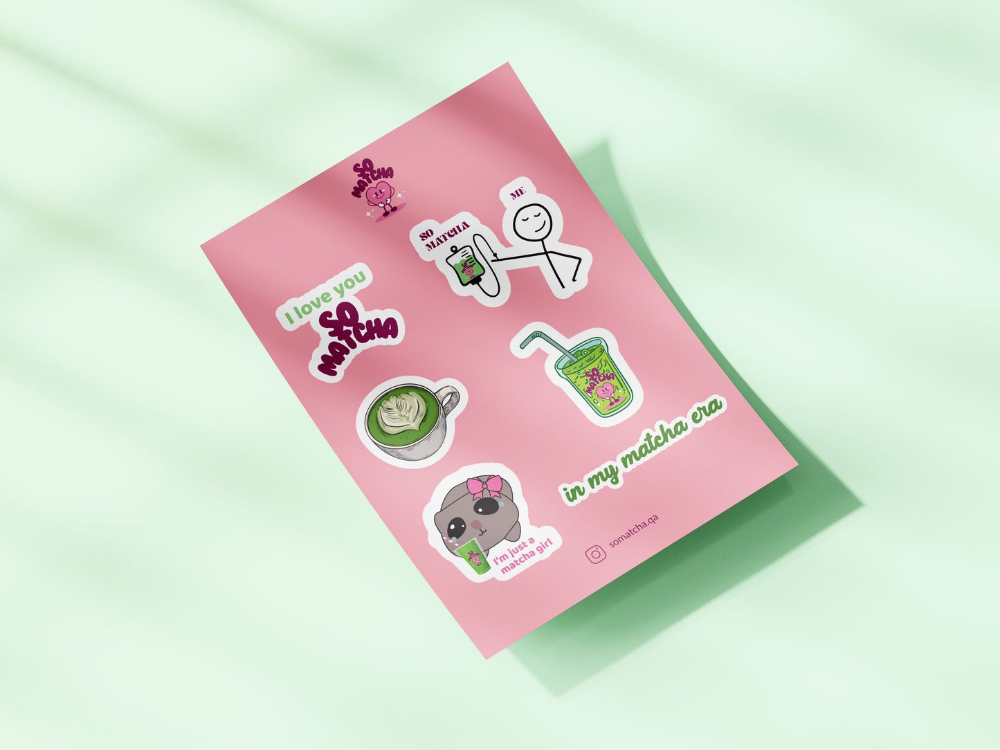 Matcha-Inspired Stickers For Phones